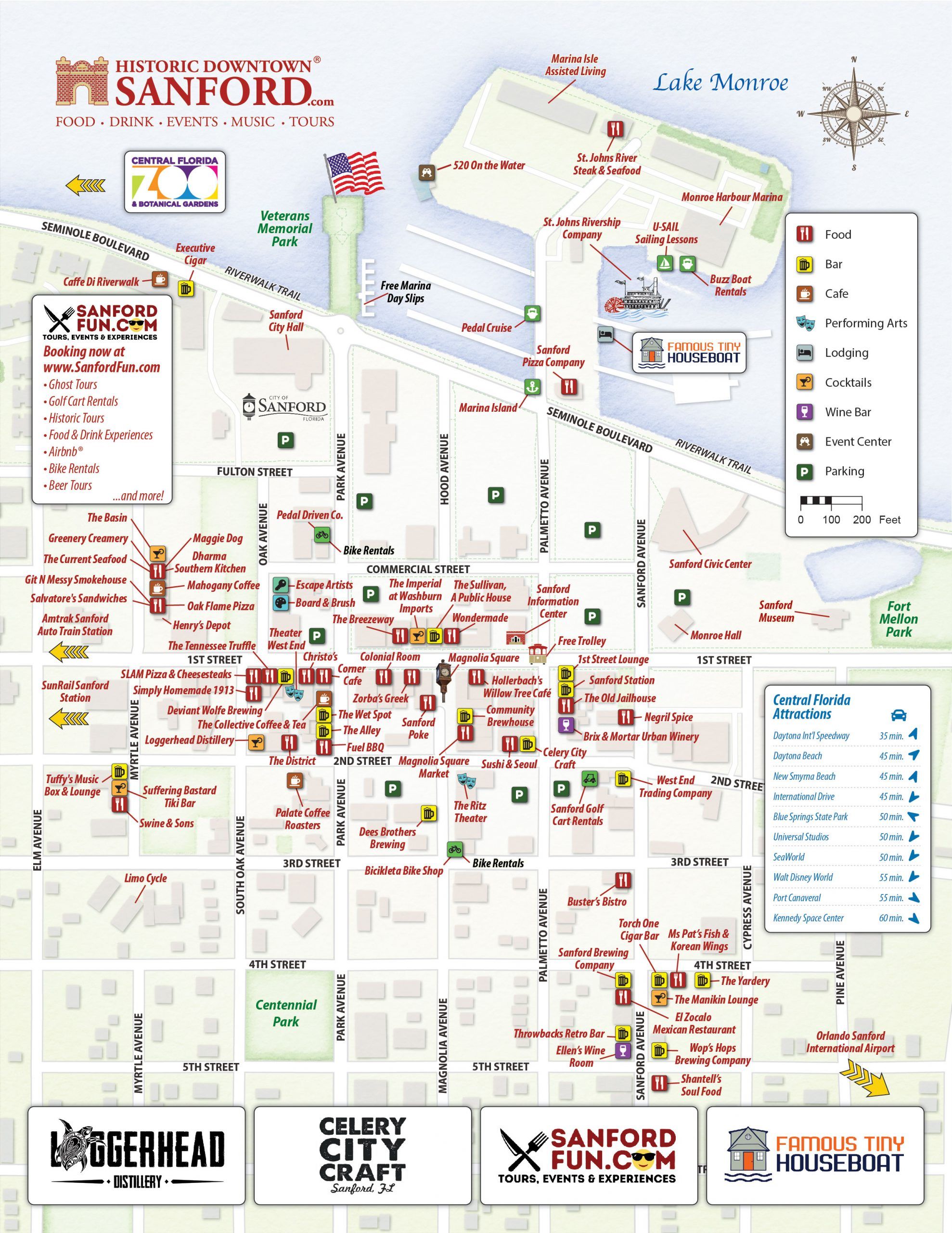 Map of Historic Downtown Sanford