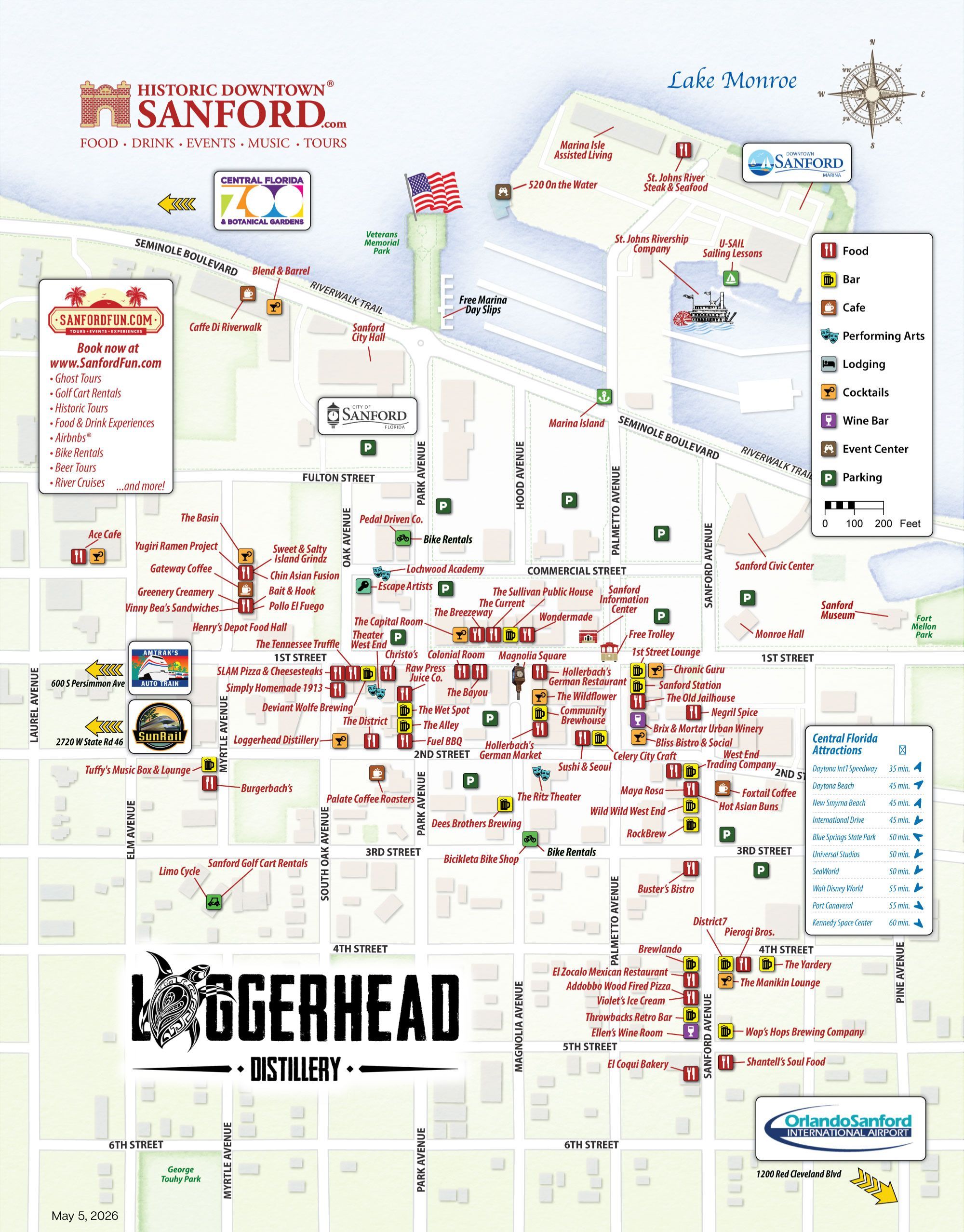 Official Map of Historic Downtown Sanford